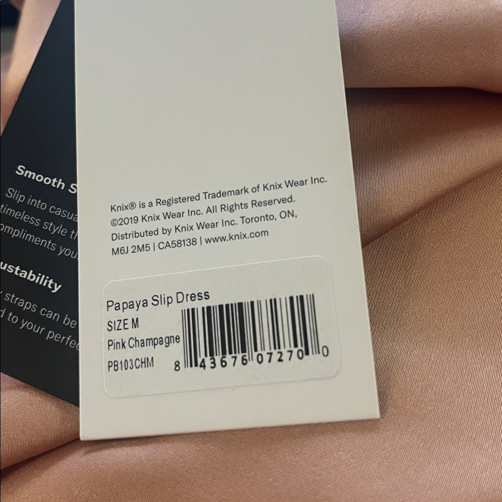 NWT Knix Papaya Slip Dress - Picture 6 of 6